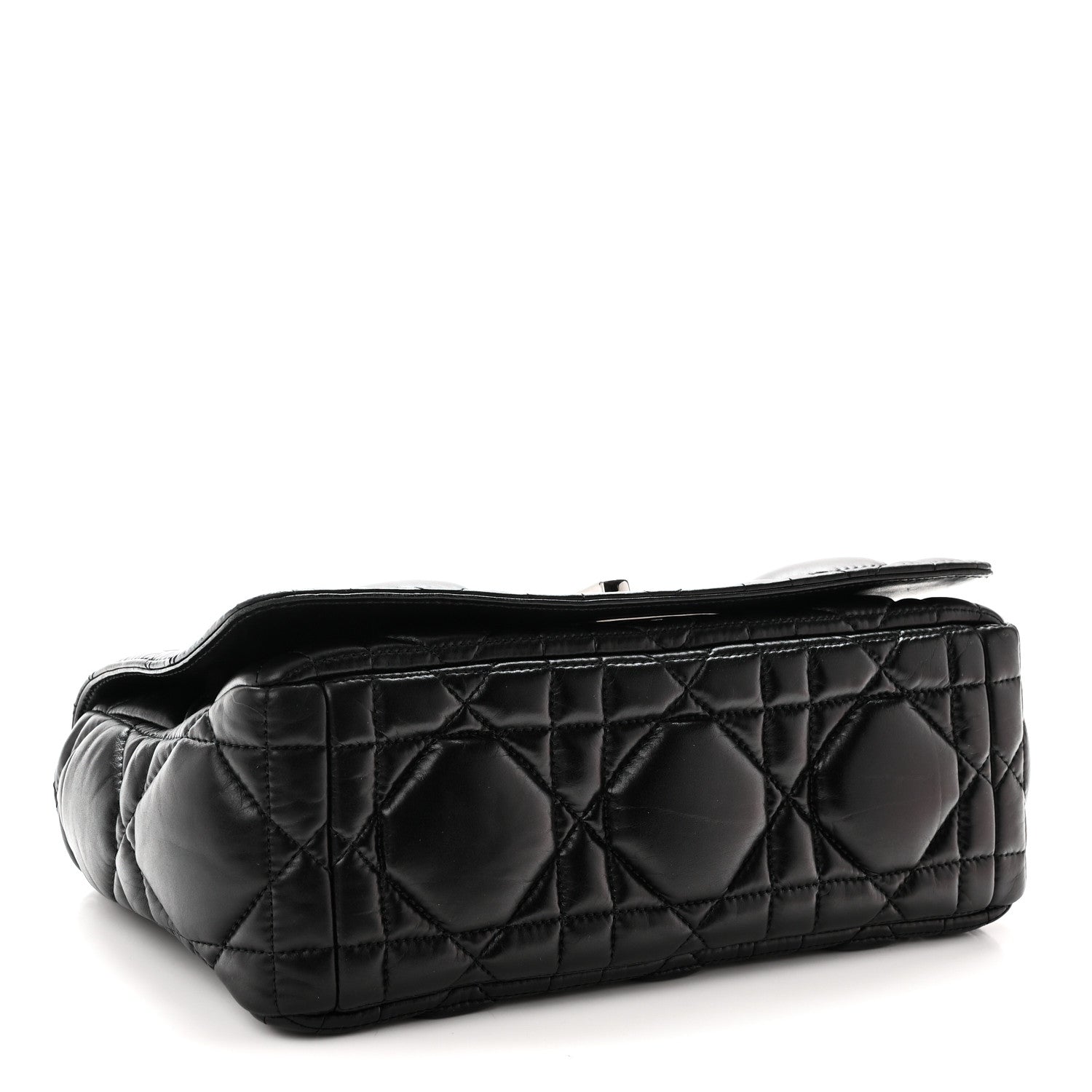 Christian Dior Calfskin Macrocannage Large Caro Bag Black 4 of 10
