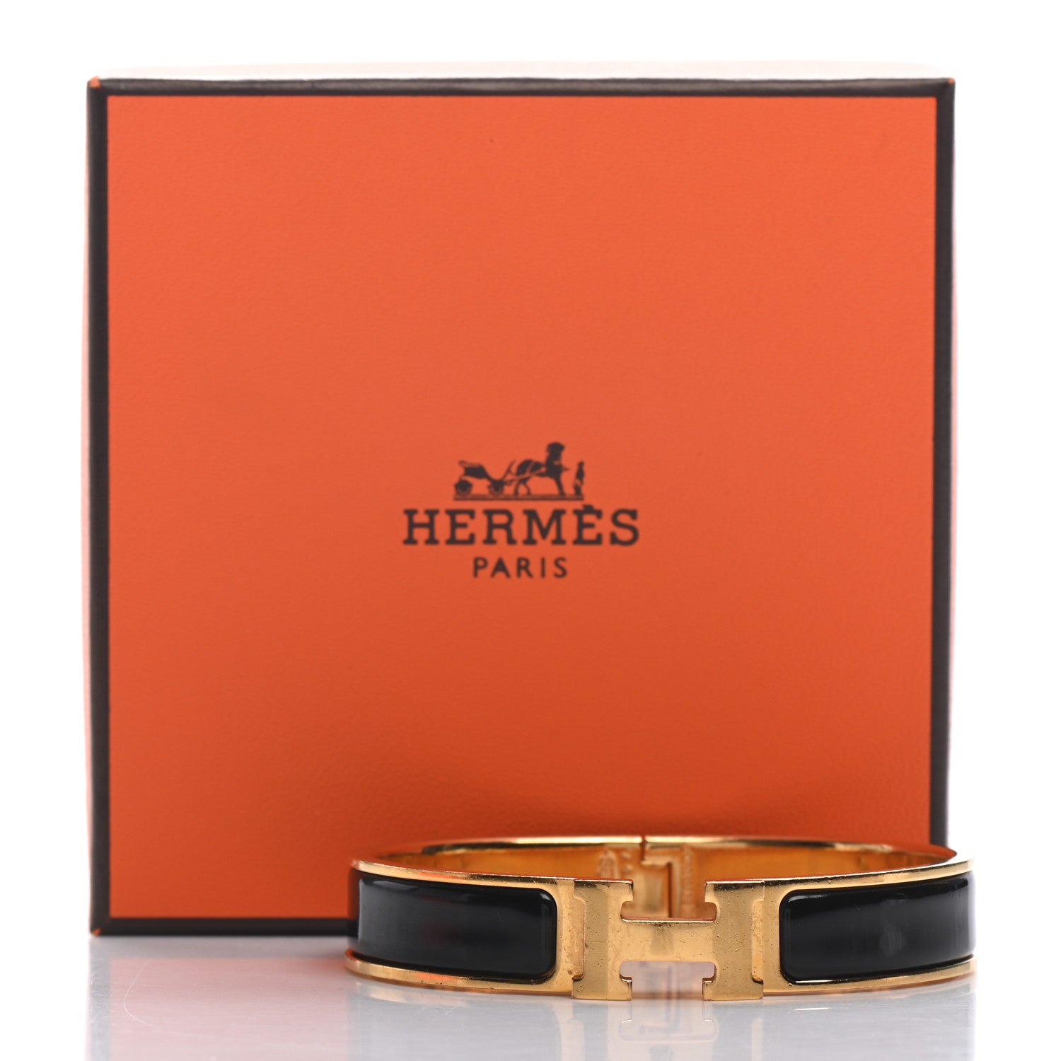 Hermes Enamel Narrow Clic Clac H Bracelet GM Black 8 of 8