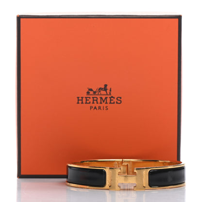 Hermes Enamel Narrow Clic Clac H Bracelet GM Black 8 of 8