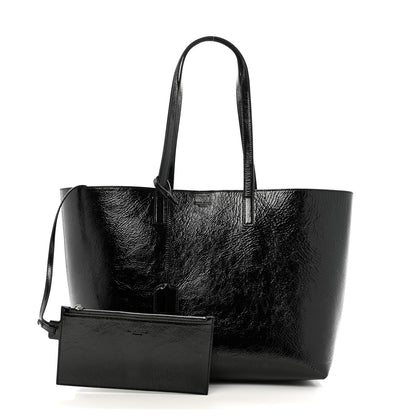 Saint Laurent Patent Calfskin Large Shopping Tote Black 3 of 12