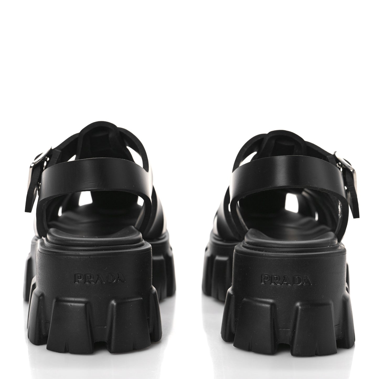 Foam Rubber Triangle Logo Monolith 55mm Cage Sandals 36 Black