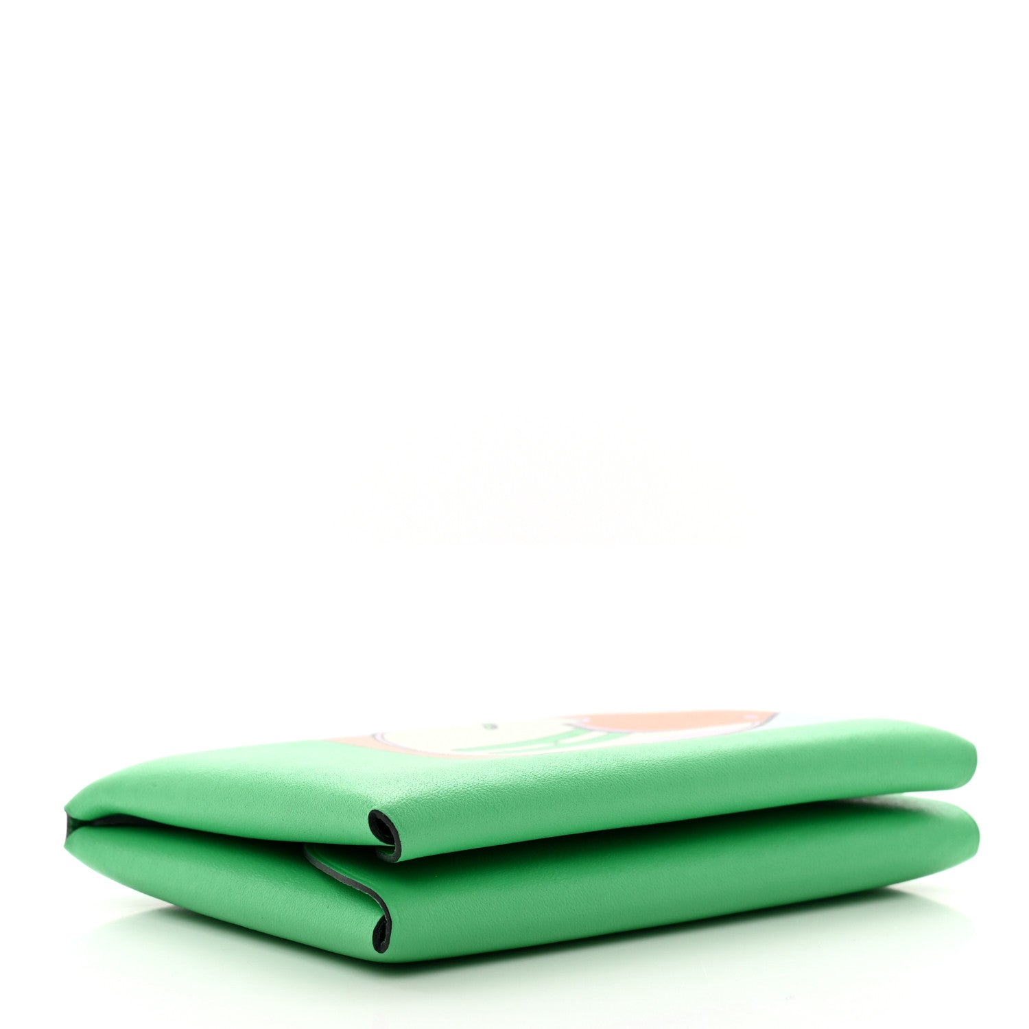 Hermes Swift Compact Saddle Print Calvi Duo Card Case Vert Comics 4 of 7