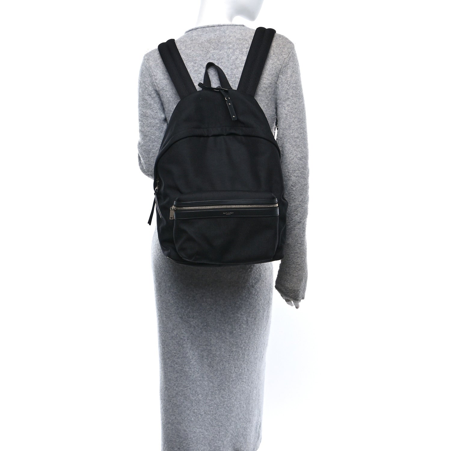 Saint Laurent Canvas City Backpack Black 2 of 10