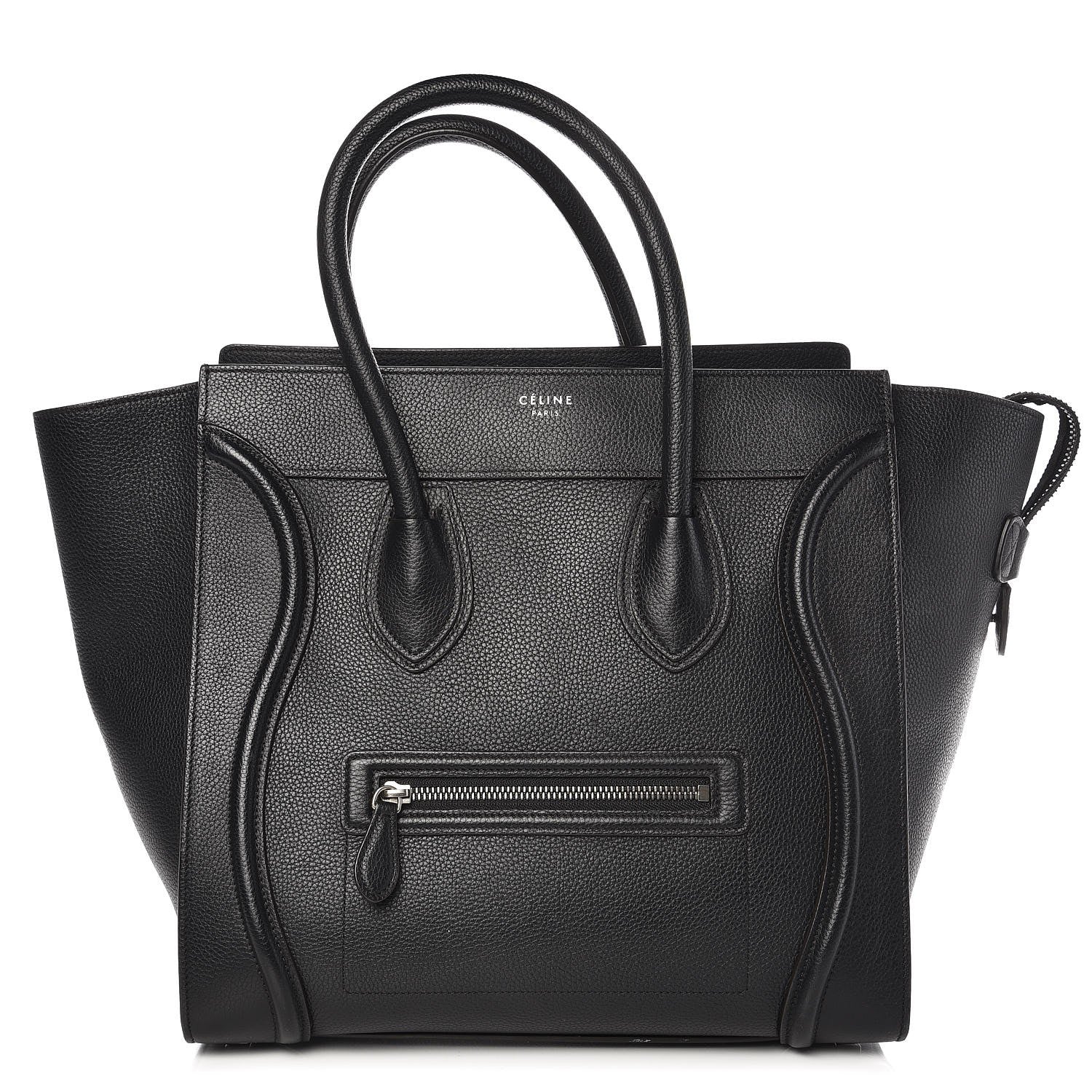 Celine Drummed Calfskin Mini Luggage Black 1 of 10