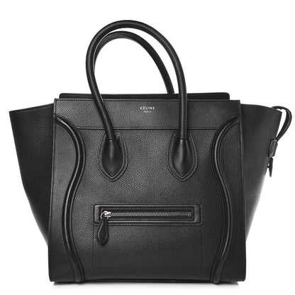 Celine Drummed Calfskin Mini Luggage Black 1 of 10