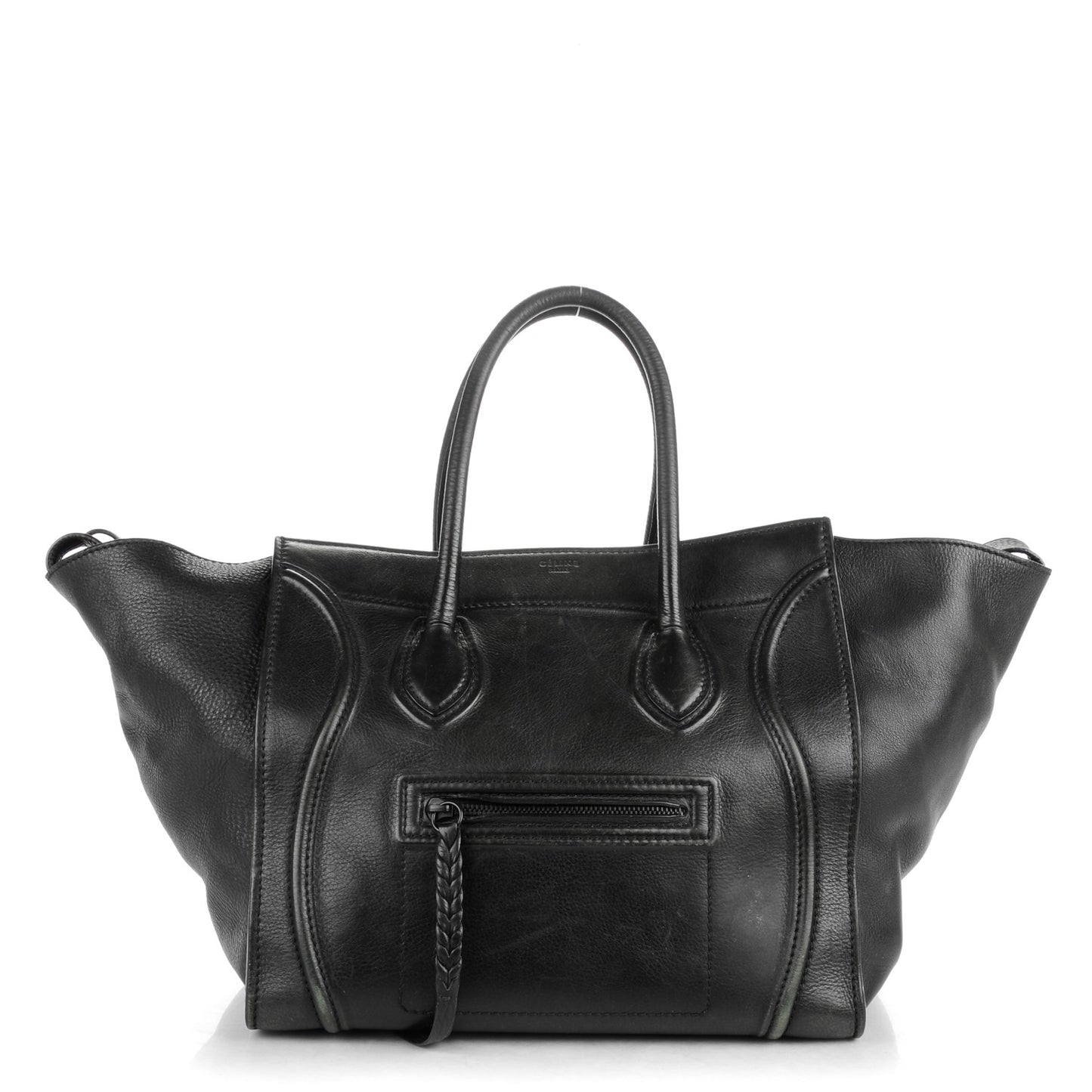 Supple Calfskin Medium Phantom Luggage Black