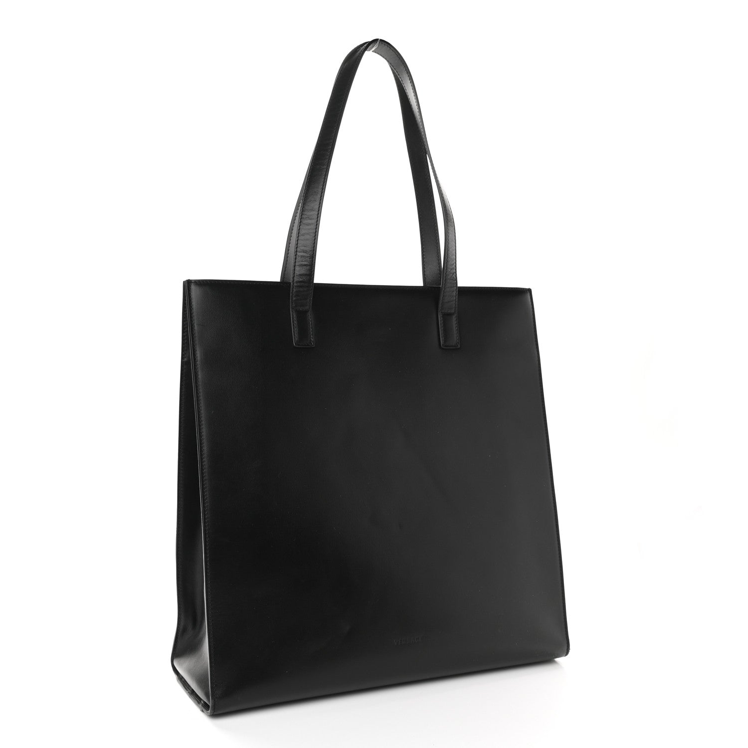 Versace Calfskin Tribute Tote Black 3 of 14