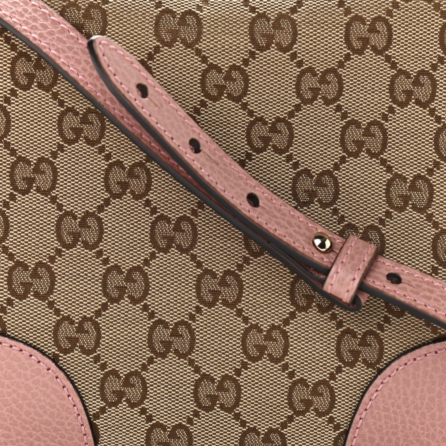 Monogram Mini Bree Messenger Bag Beige Soft Pink