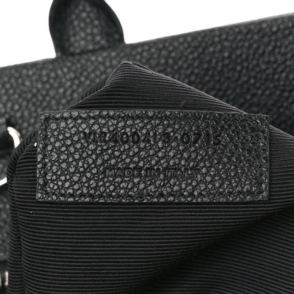 Saint Laurent Grained Calfskin Small Cabas Rive Gauche Black 7 of 11