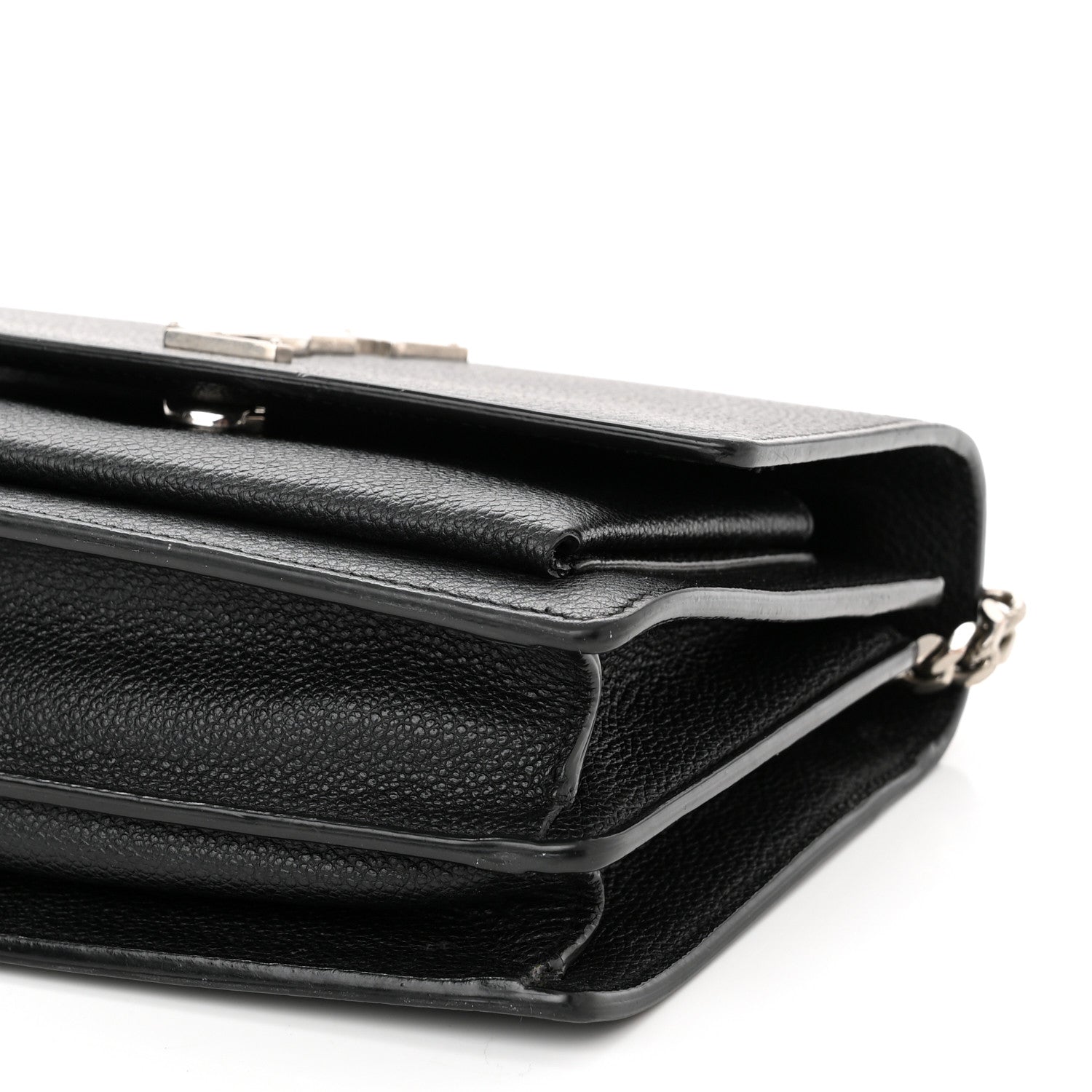 Saint Laurent Grained Calfskin Small Monogram Sunset Black 10 of 16