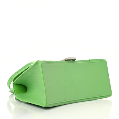 Balenciaga Grained Calfskin Small Hourglass Top Handle Bag Light Green 4 of 9
