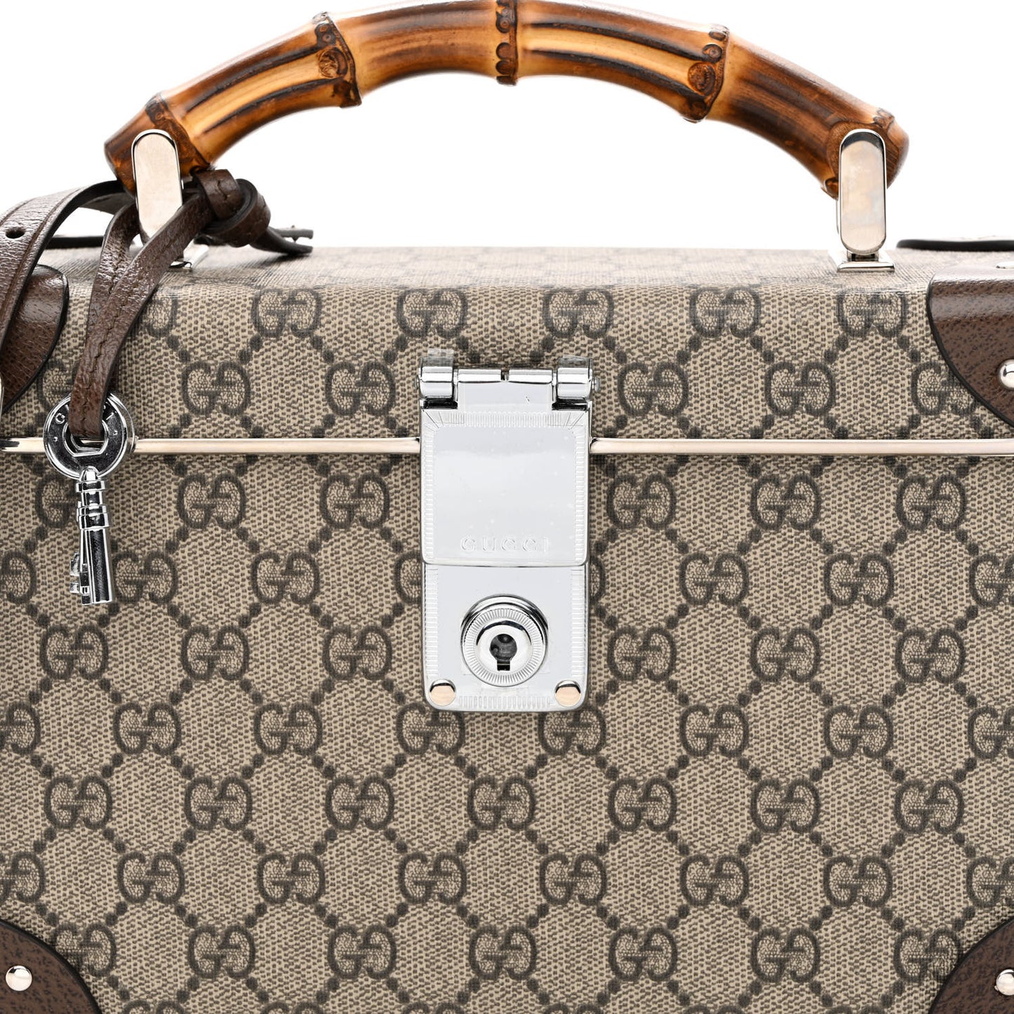 GG Supreme Monogram Globe-Trotter Beauty Case Brown