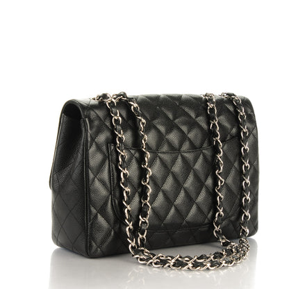 Chanel Caviar Quilted Jumbo Single Flap Black 3 of 8