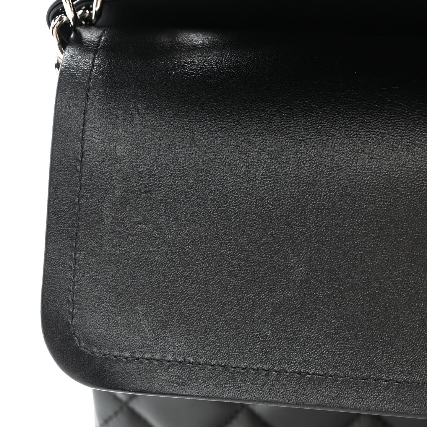 Lambskin Quilted Jumbo Double Flap Black