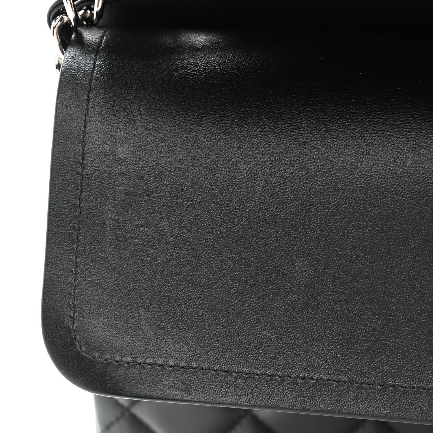 Chanel Lambskin Quilted Jumbo Double Flap Black 11 of 13
