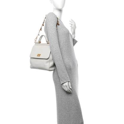 Dolce & Gabbana Calfskin Medium Miss Sicily Satchel White 2 of 11