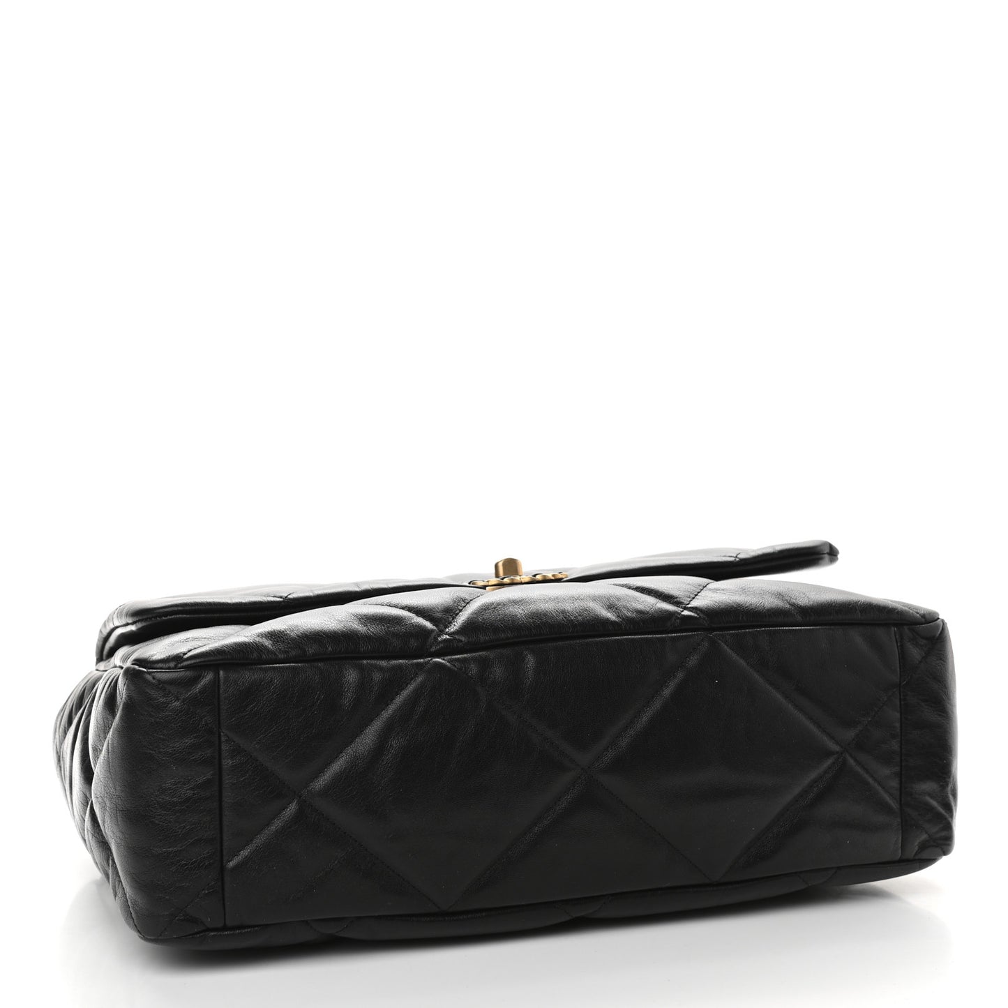 Goatskin Quilted Maxi Chanel 19 Flap Black