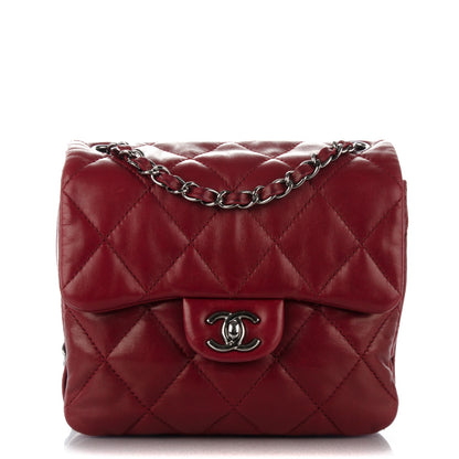 Chanel Lambskin Quilted Mini Chanel 3 Flap Red 1 of 9