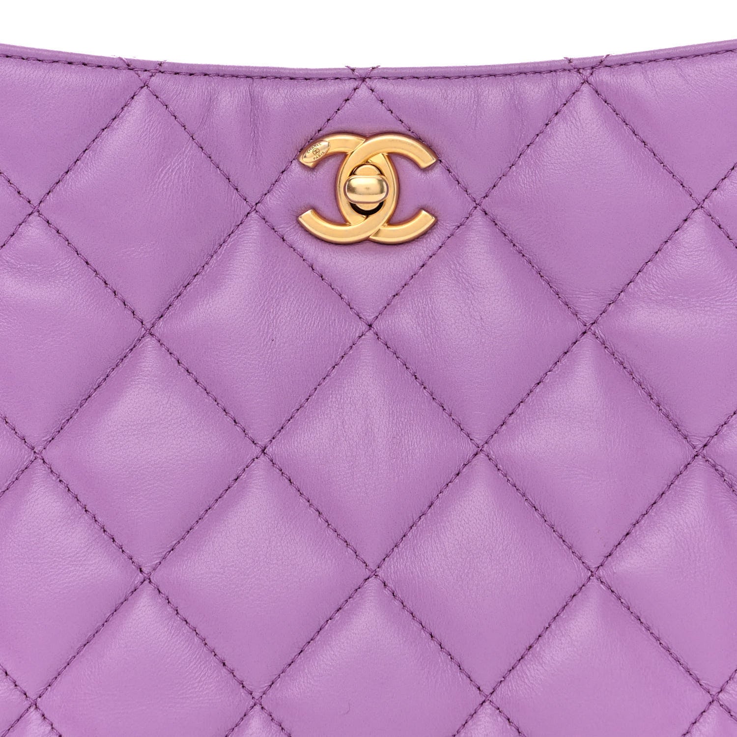 Chanel Lambskin Quilted Small Pick Me Up Hobo Purple 8 of 11