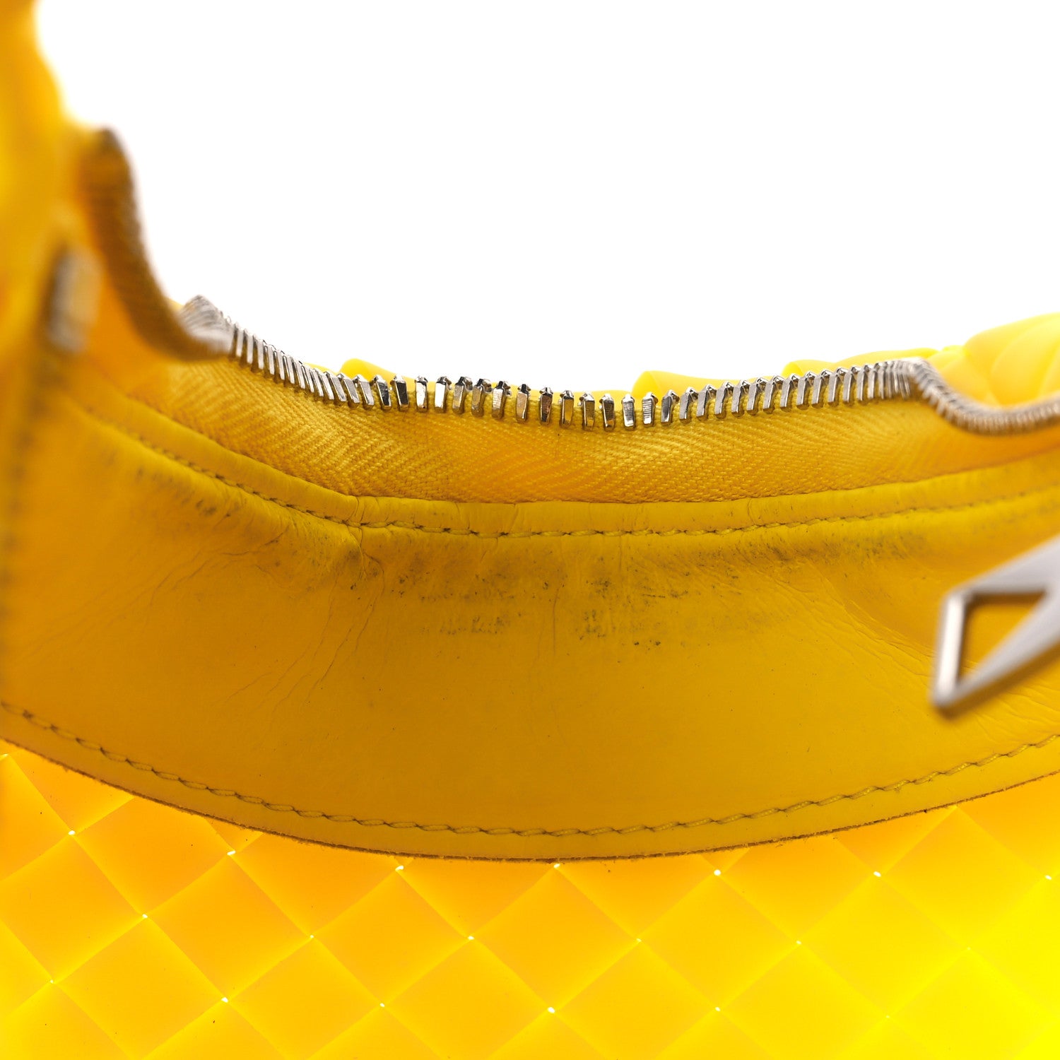 Bottega Veneta Rubber Intreccio Padded Mini Jodie Lemon 12 of 12