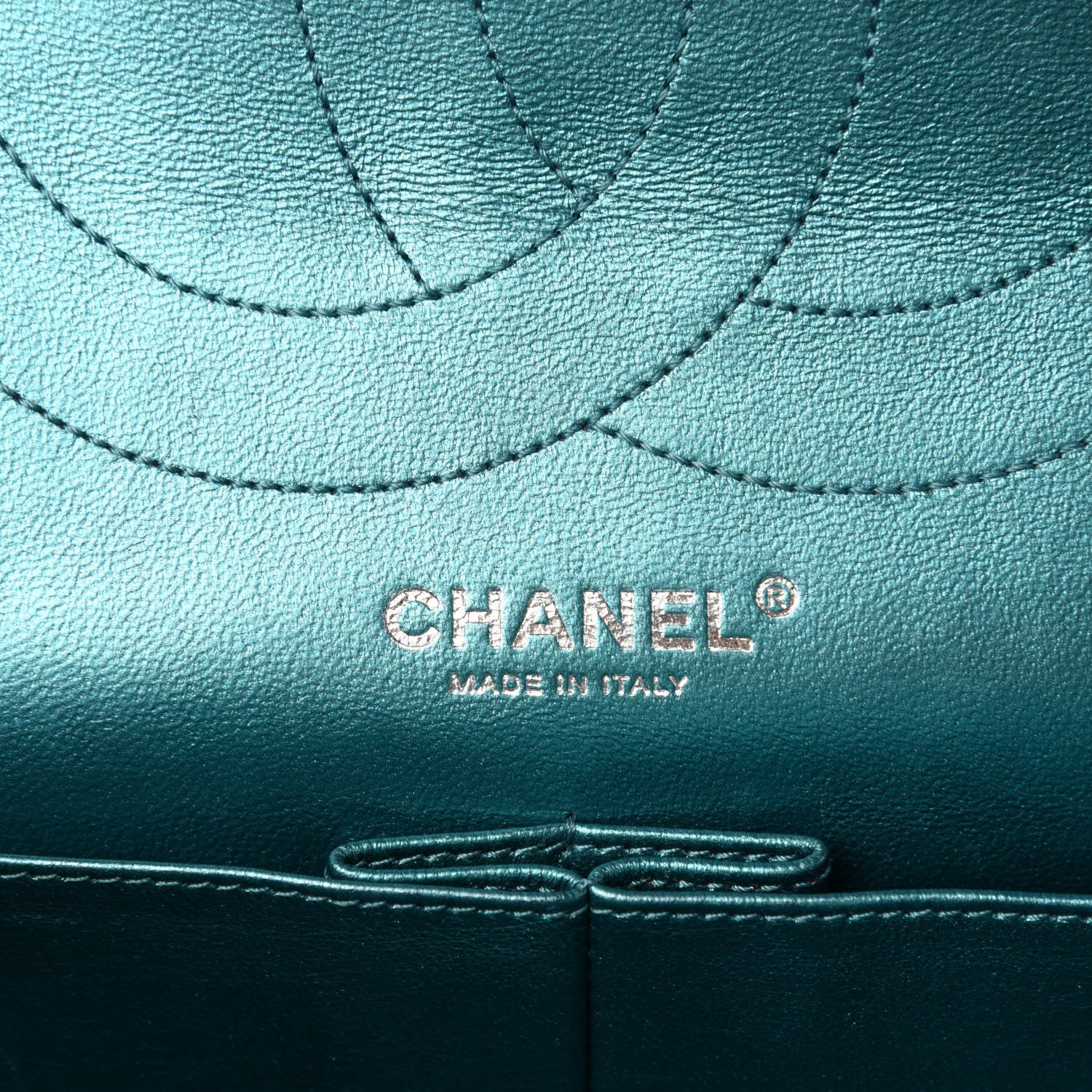 Chanel Metallic Calfskin Quilted 2.55 Reissue 227 Flap Turquoise 11 of 14