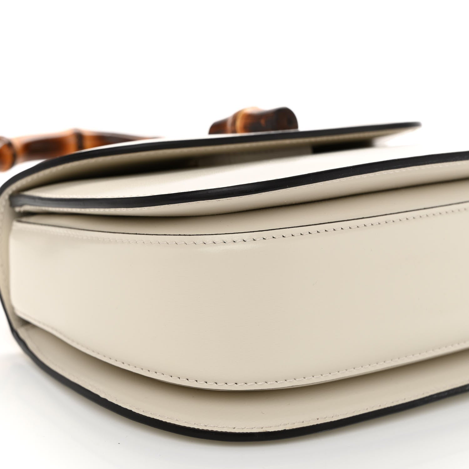 Gucci Boarded Dyana Lux Calfskin Web Small Bamboo 1947 Top Handle Bag Mystic White 9 of 11