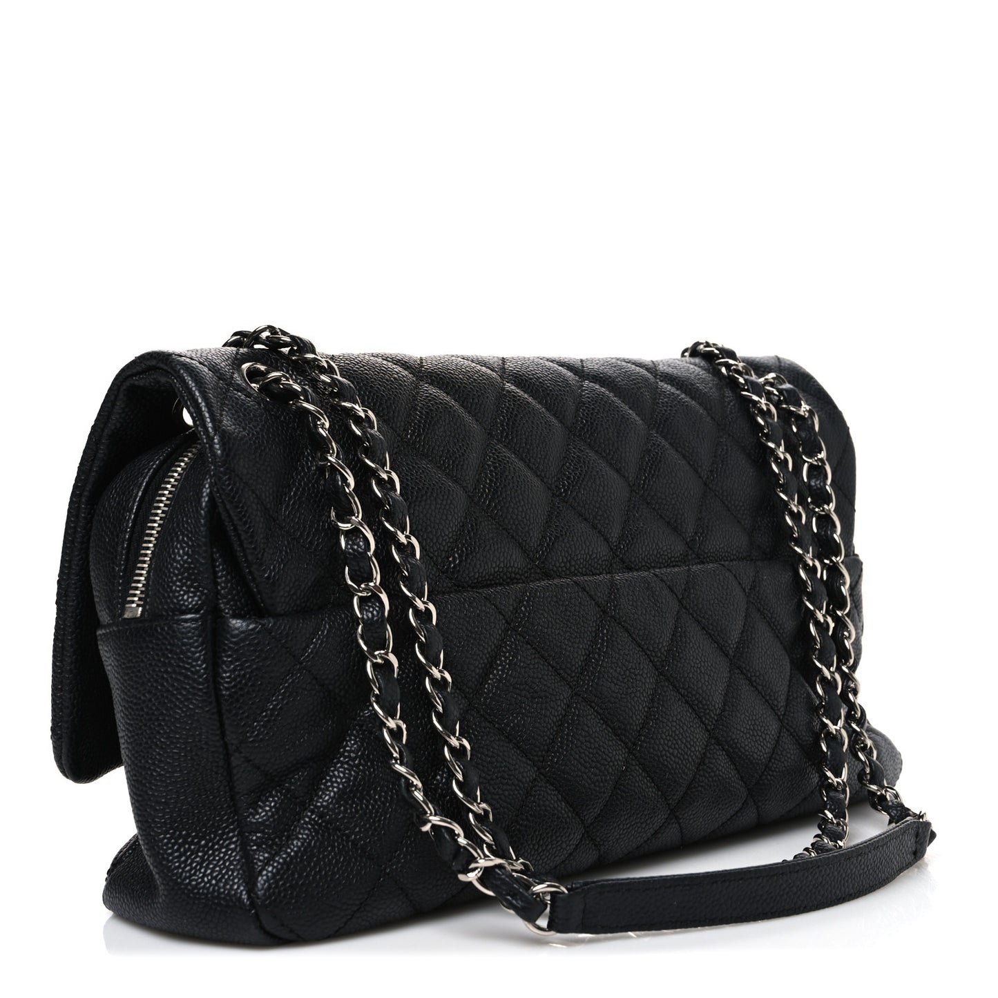 Caviar Quilted Jumbo Easy Flap Black