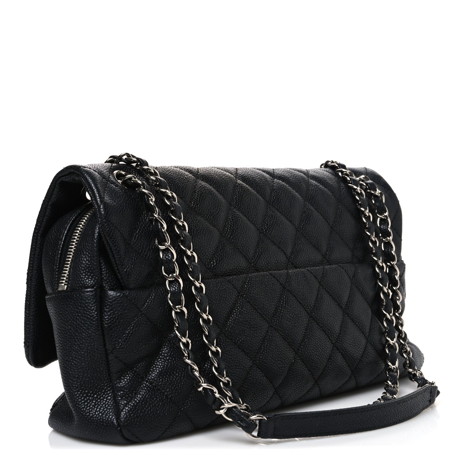 Chanel Caviar Quilted Jumbo Easy Flap Black 3 of 10