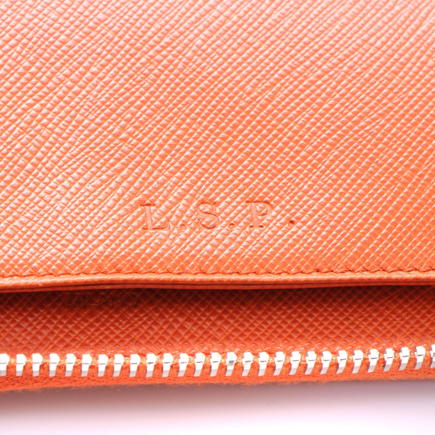Prada Saffiano Continental Wallet Papaya 6 of 8