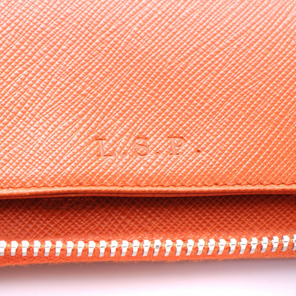 Prada Saffiano Continental Wallet Papaya 6 of 8