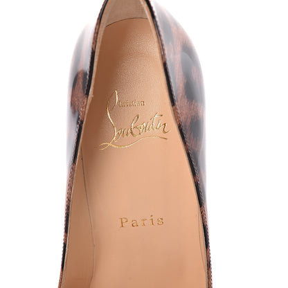 Christian Louboutin Patent Leopardino Pigalle Follies 100 Pumps 37.5 Brown 7 of 8