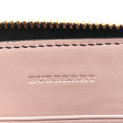 Burberry Signature Grain Calfskin Check Embossed Peyton Crossbody Clutch Bag Pale Orchid 6 of 11