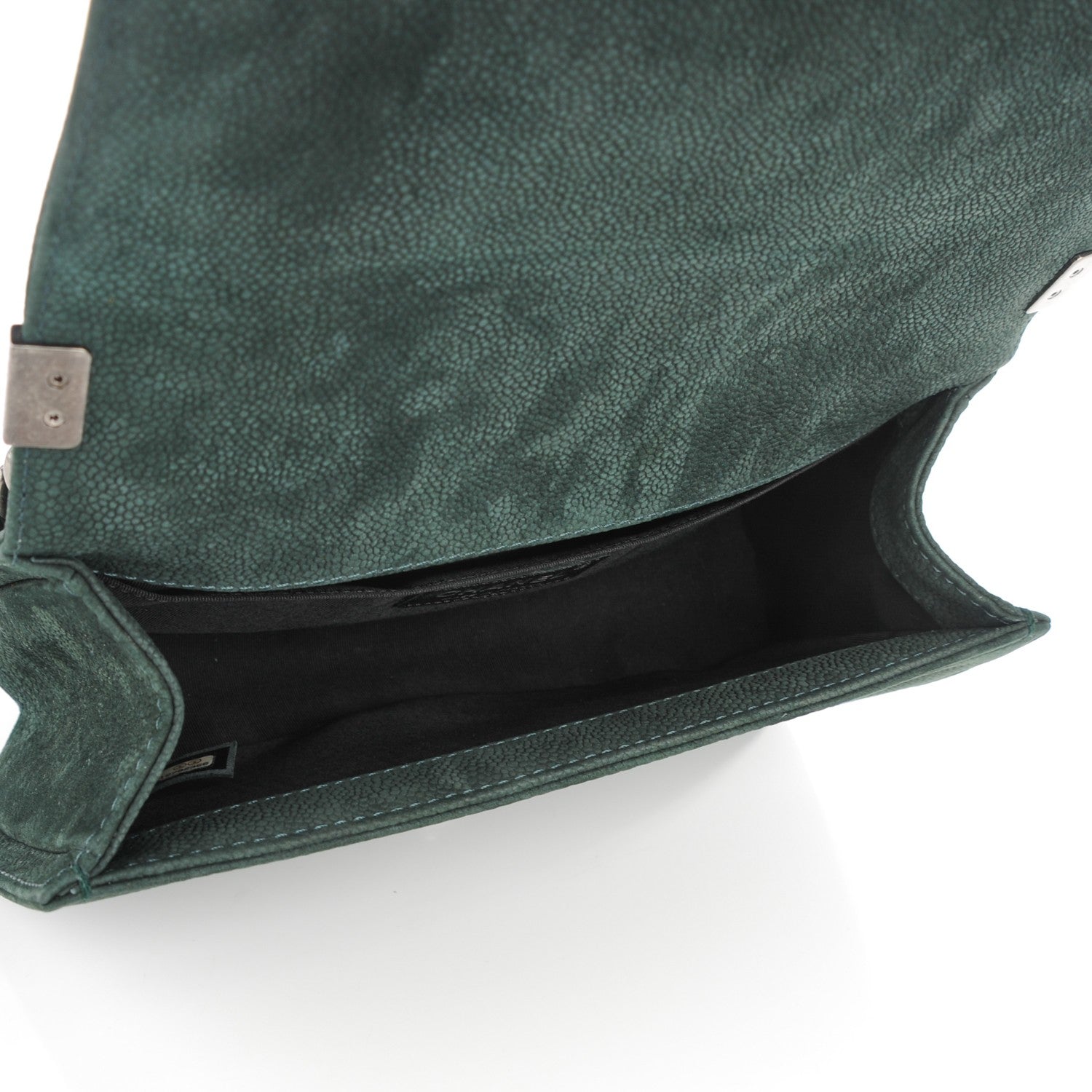 Chanel Iridescent Caviar Quilted Medium Boy Flap Dark Green 6 of 9