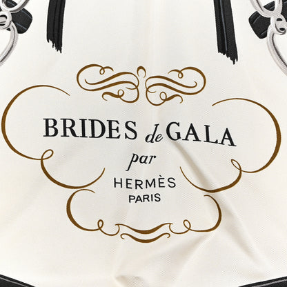 Hermes Silk Brides De Gala Scarf 90 Black Creme Gold 4 of 4