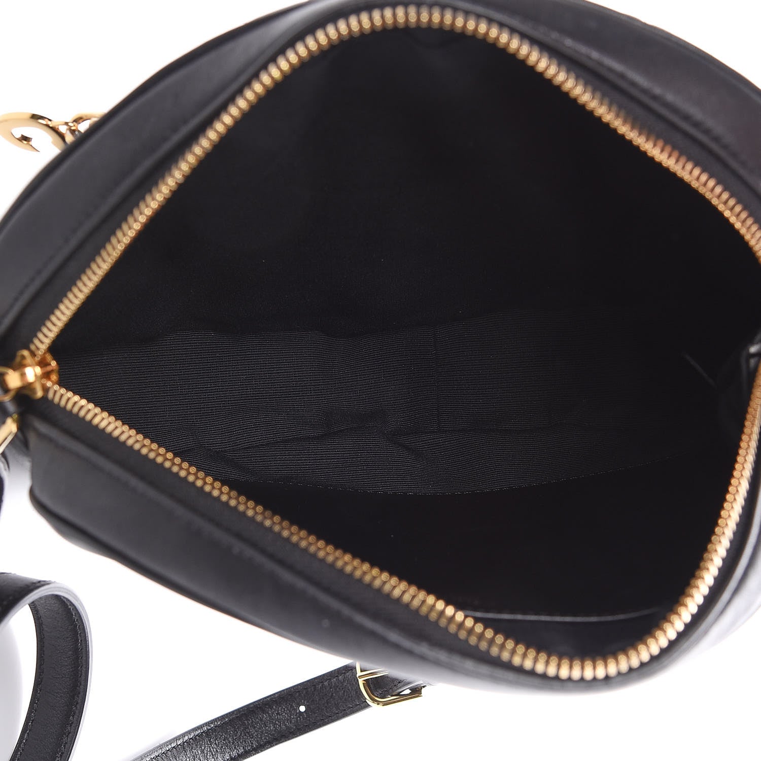 Celine Calfskin Quilted Medium C Charm Bag Black 5 of 9