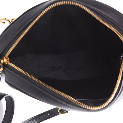 Celine Calfskin Quilted Medium C Charm Bag Black 5 of 9