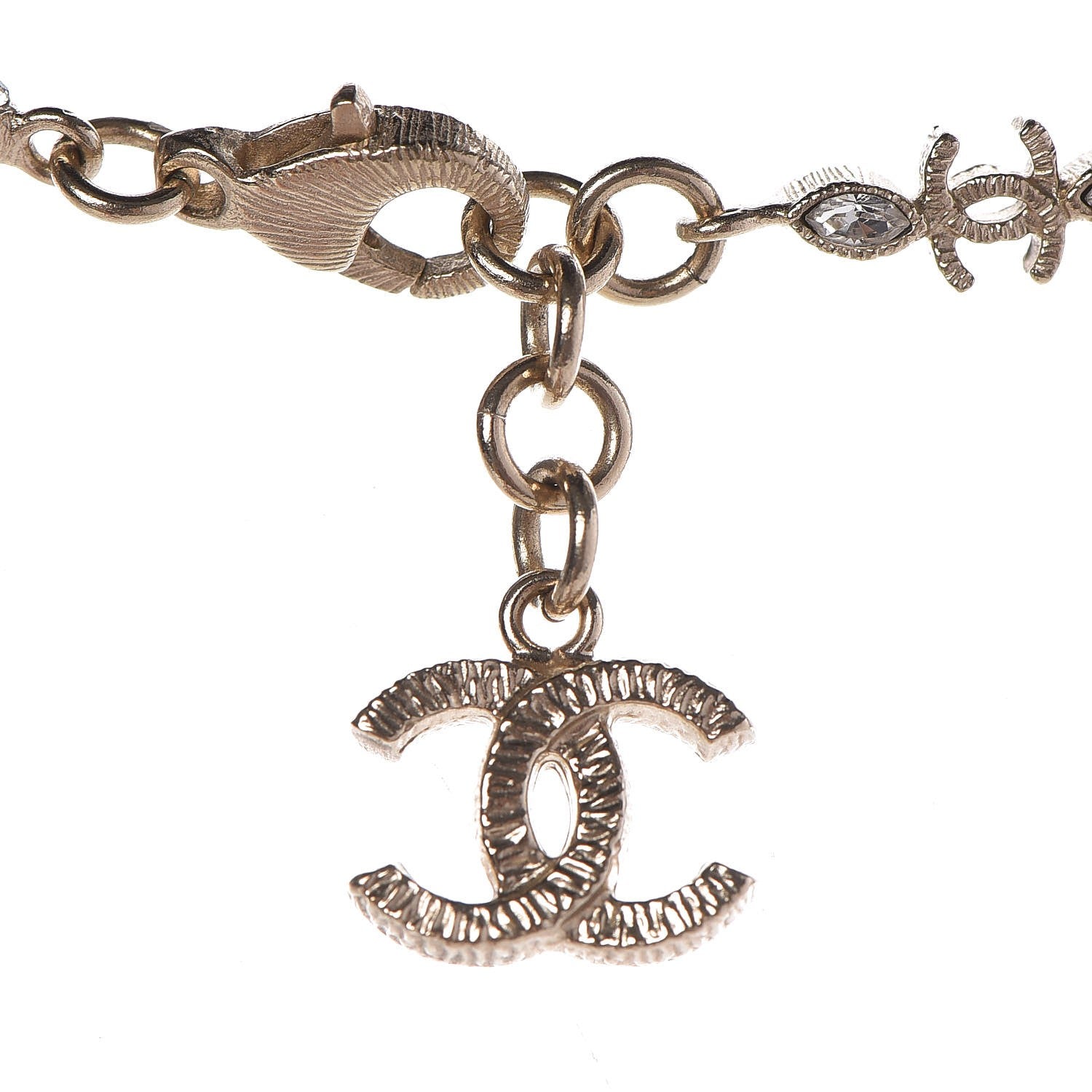 Chanel Crystal CC Short Necklace Gold 4 of 4