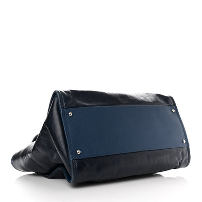Chanel Glazed Calfskin Medium Deauville Tote Blue 4 of 10