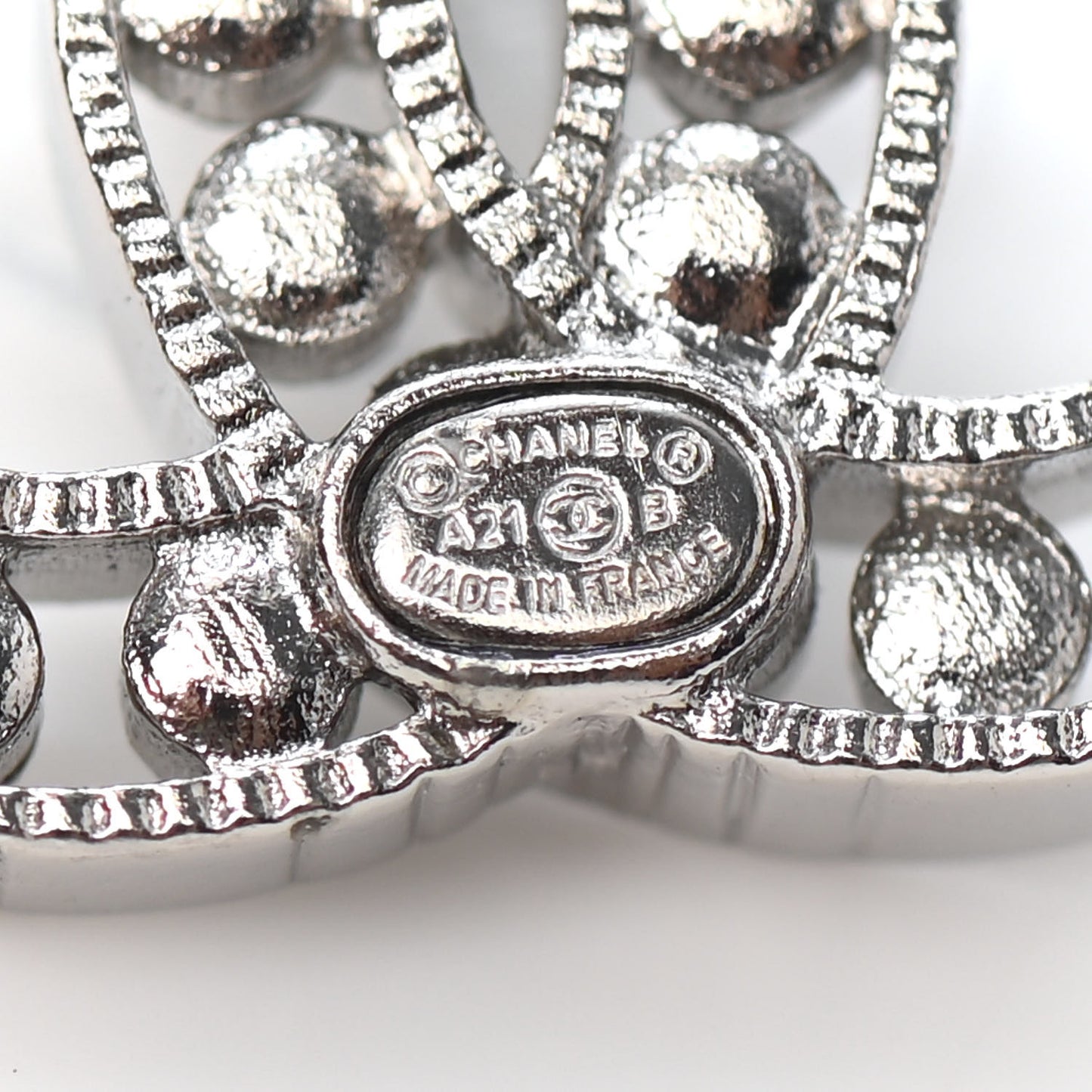Crystal CC Earrings Silver