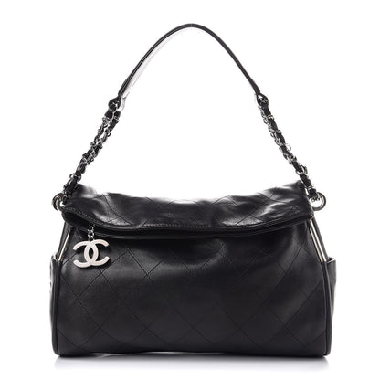 Chanel Lambskin Stitched Medium Ultimate Soft Tote Black 1 of 13
