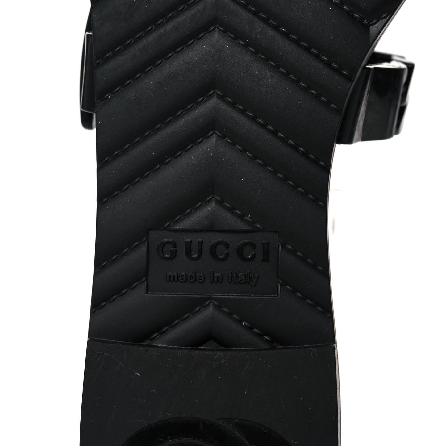 Rubber Womens Slide Sandals 38 Black