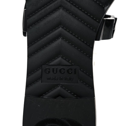 Gucci Rubber Womens Slide Sandals 38 Black 6 of 9