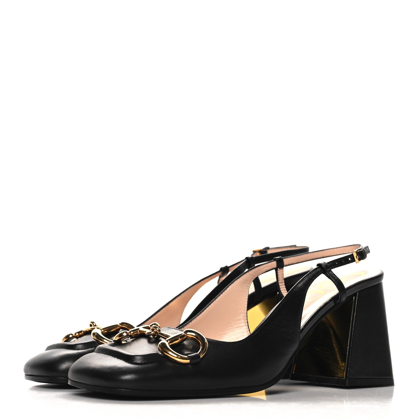 Malaga Kid Horsebit 75mm Slingback Pumps 39 Black
