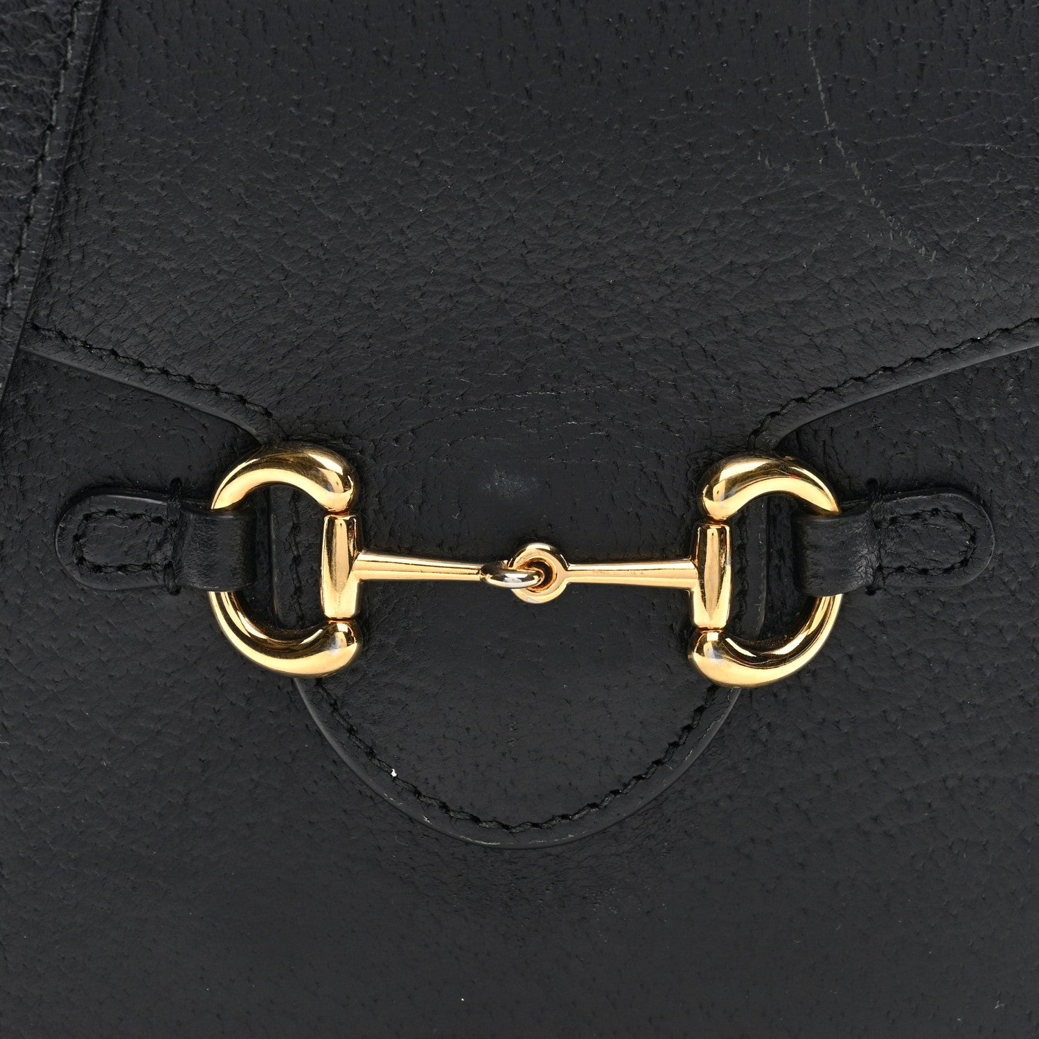 Gucci Dollar Calfskin Vertical Horsebit 1955 Crossbody Bag Black 7 of 9