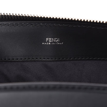 Fendi Calfskin Flowerland Medium Dotcom Satchel Black Multicolor 9 of 12