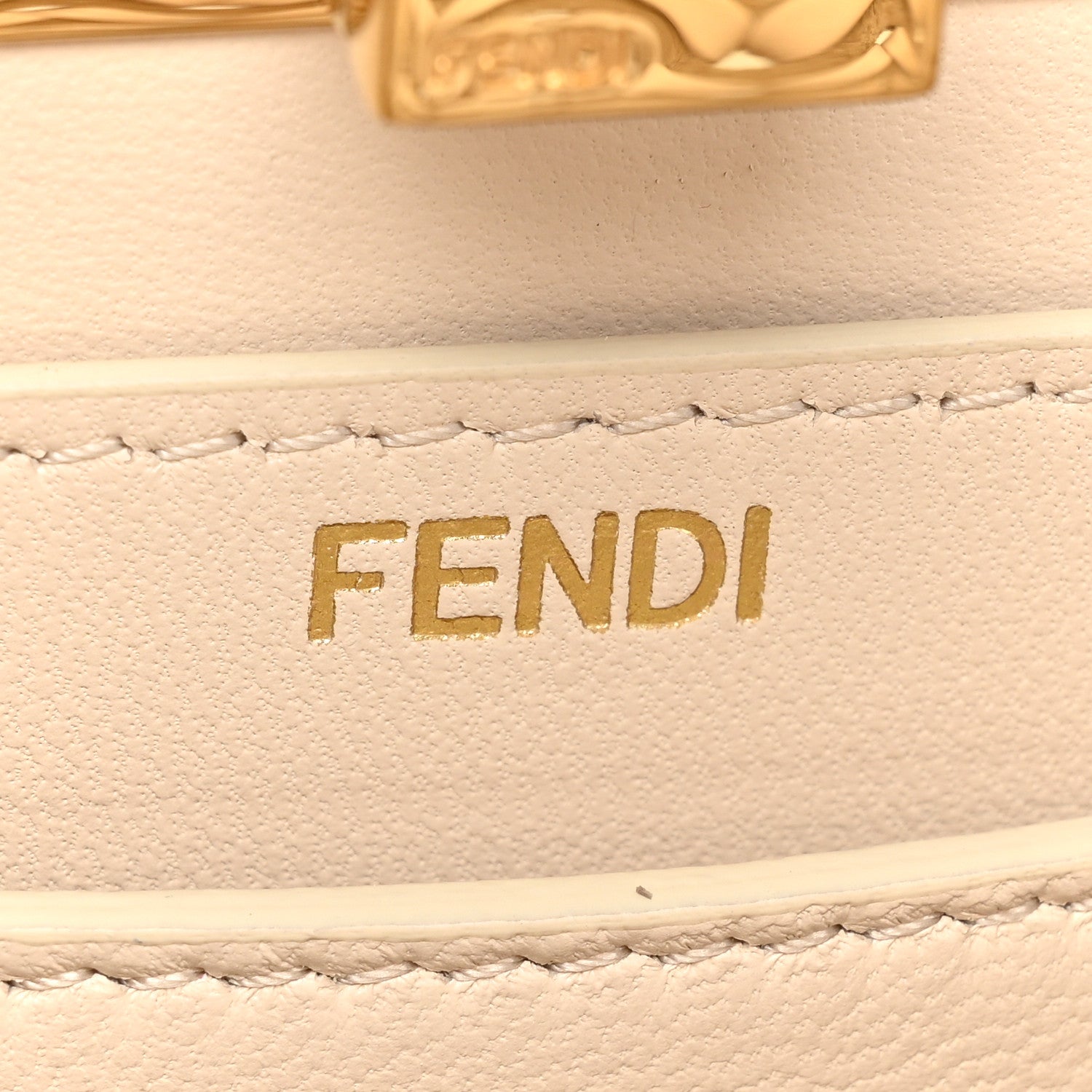 Fendi Vitello King Shiny Nappa Intreccio Petite Peekaboo I SEE U Satchel Camelia 7 of 16