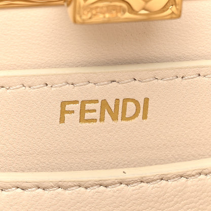 Fendi Vitello King Shiny Nappa Intreccio Petite Peekaboo I SEE U Satchel Camelia 7 of 16