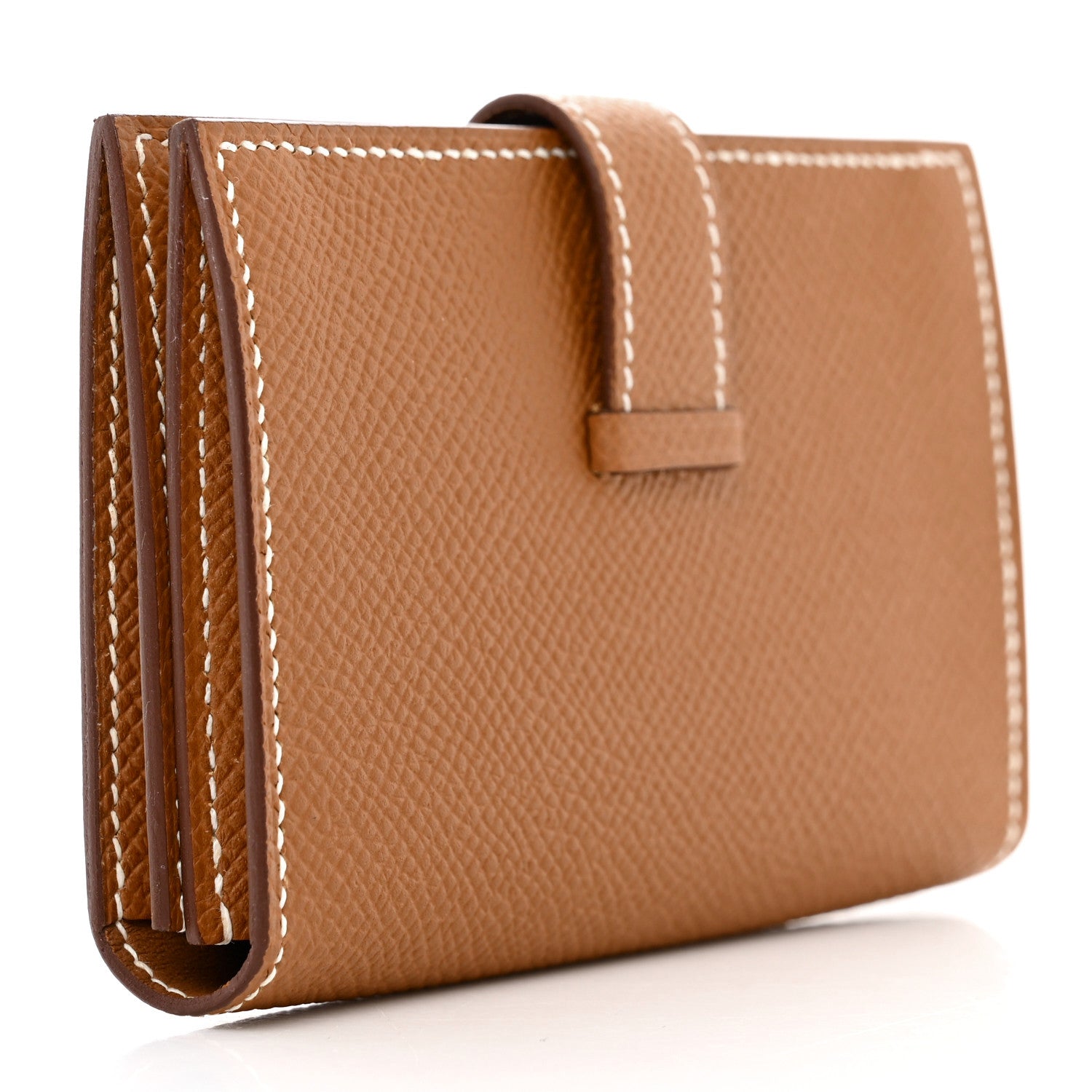 Hermes Epsom Bearn Card Holder Wallet Gold 3 of 7