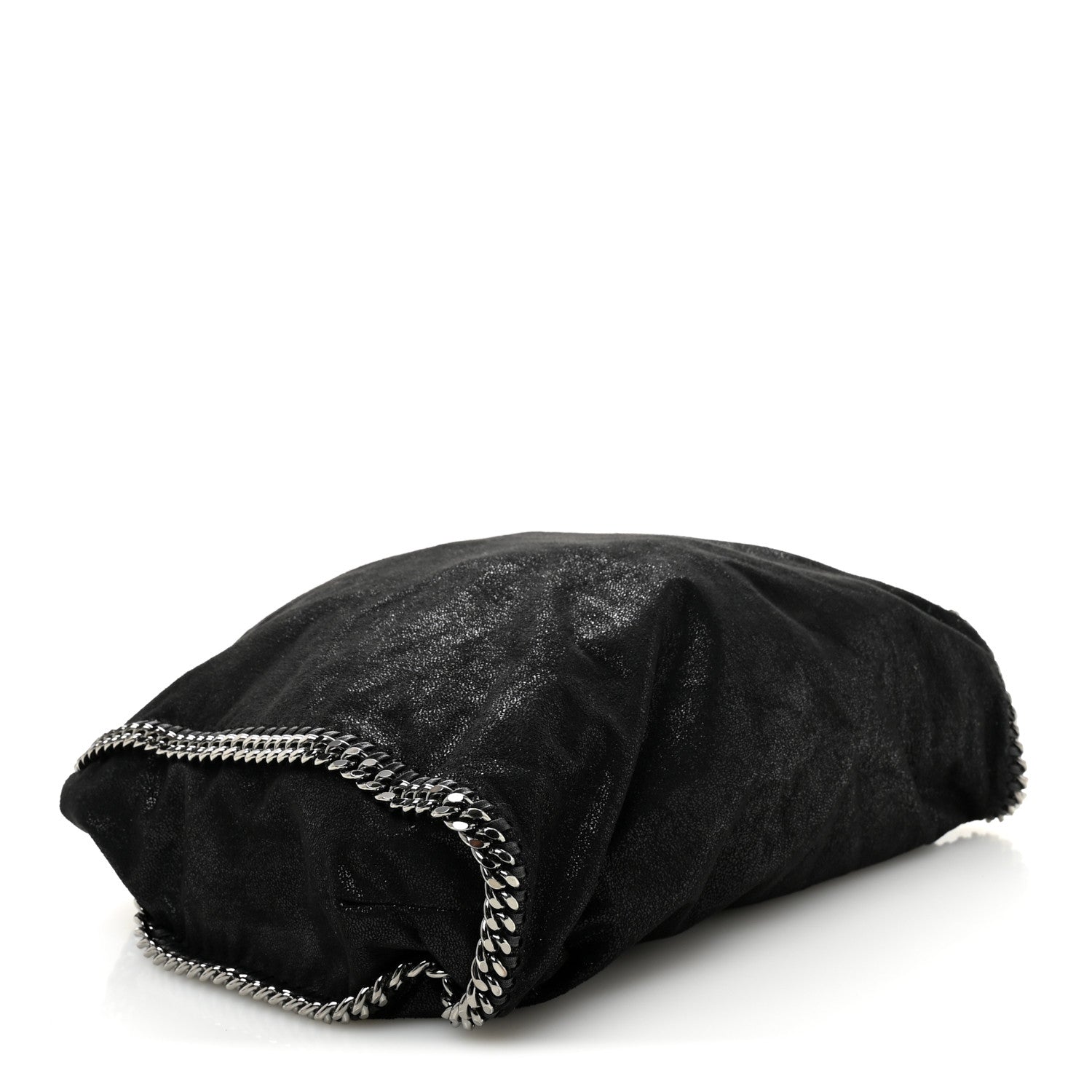 Stella McCartney Metallic Shaggy Deer Falabella Fold Over Tote  Black 5 of 11