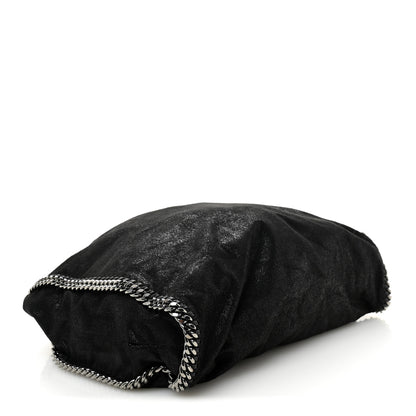 Stella McCartney Metallic Shaggy Deer Falabella Fold Over Tote  Black 5 of 11